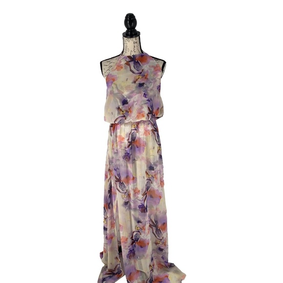 Show Me Your Mumu Heather Halter Slip Dress in Abers Babers Print - L - Picture 2 of 6